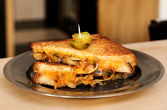 MUSHROOM grilled cheese ----- 
sauteed mushrooms and onion, fresh thyme, 
melted english cheddar, butter, brioche bread